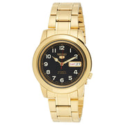 Seiko 5 SNKK40J1 Automatic Black Dial Gold-Tone Stainless Steel Men's Watch
