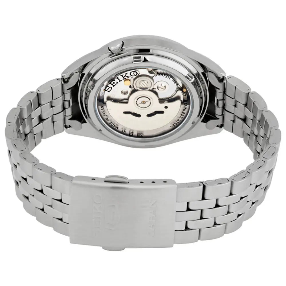 Seiko 5 SNKL23J1 Japan-made automatic watch angled view