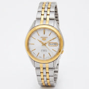 Seiko 5 SNKL24J1 Automatic White Dial Two-Tone Stainless Steel Men's Watch
