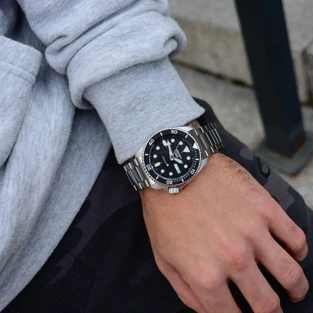 Seiko 5 Sports SKX Series SRPD55K1 Automatic Black Dial Stainless Steel Men's Watch