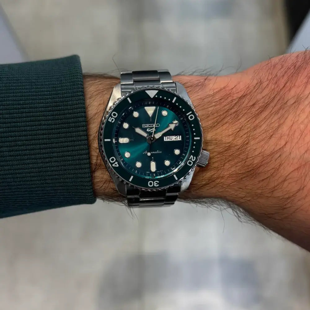 Seiko 5 Sports SKX Series SRPD61K1 Automatic Green Dial Stainless Steel Men's Watch