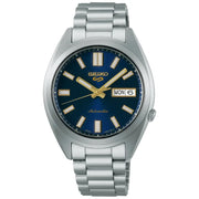 Seiko 5 Sports SRPL55K1 Automatic Blue Dial Gold Accent Stainless Steel Men's Watch