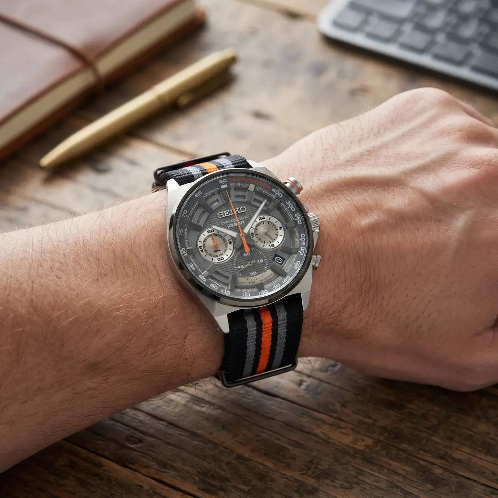 Seiko SSB403P1 Chronograph Quartz Grey Dial Nylon Strap Men’s Watch – view 2