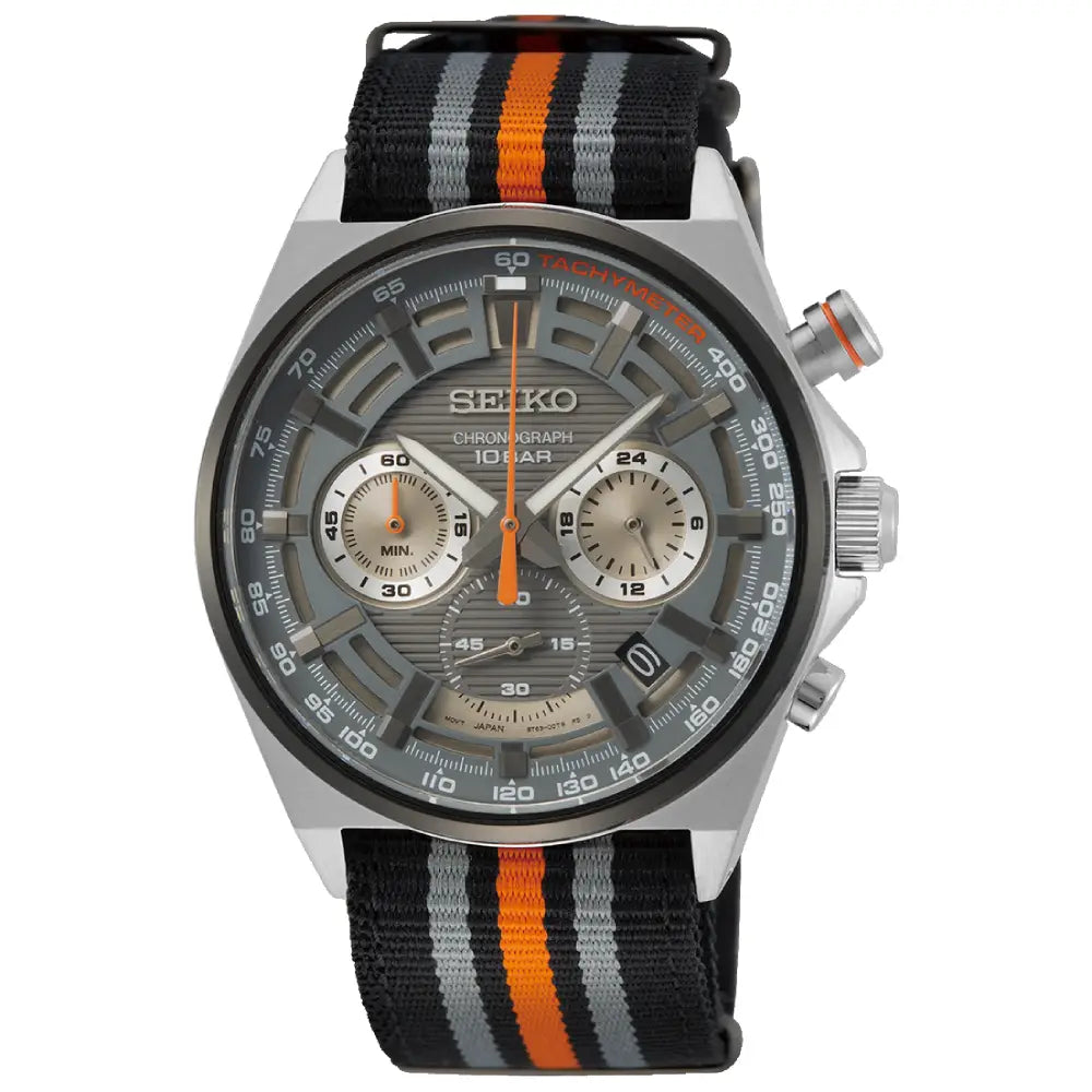 Seiko SSB403P1 Chronograph Quartz Grey Dial Nylon Strap Men’s Watch
