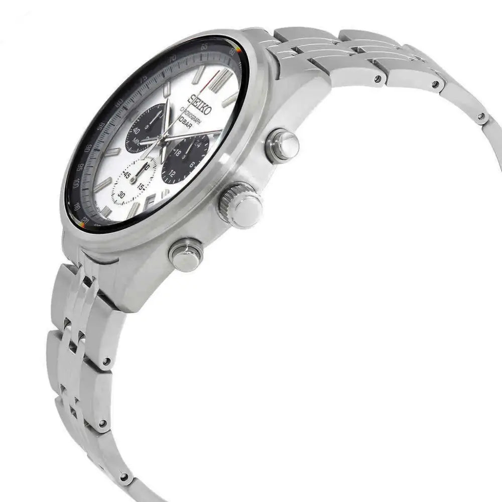Seiko SSB425P1 Quartz Chronograph Grey Panda Dial Stainless Steel Men's Watch