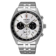 Seiko Chronograph SSB425P1 silver dial with black subdials on stainless steel bracelet