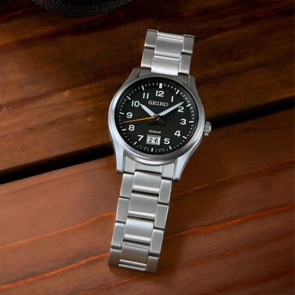 Seiko SUR569P1 Classic Quartz Black Dial Stainless Steel Men's Watch