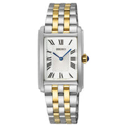 Seiko Essentials SWR087P1 Quartz White Dial Two-Tone Stainless Steel Bracelet Women's Watch