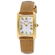 Seiko Classic SWR100P1 Quartz Mother-of-Pearl Dial Brown Leather Ladies Watch