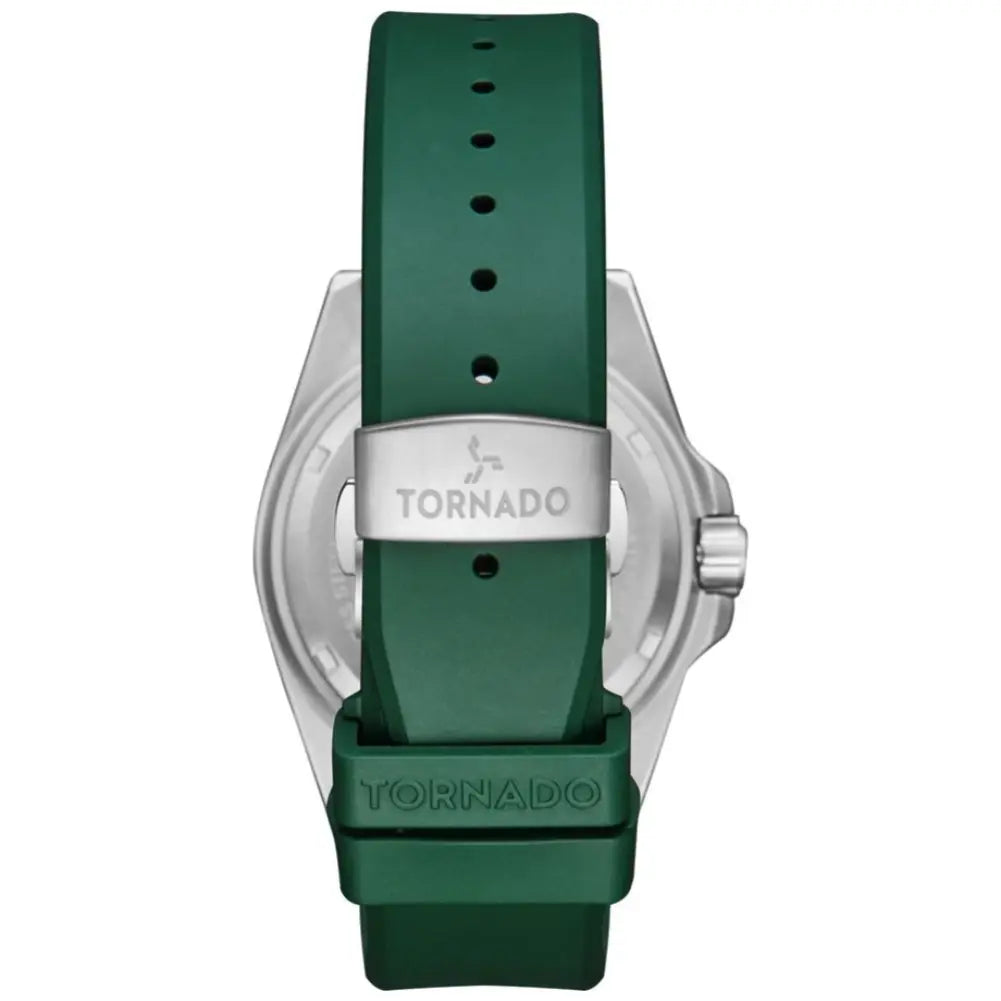 TORNADO Lumina T22001-SSHH Analog Quartz Green Dial Green Silicone Strap Men's Watch