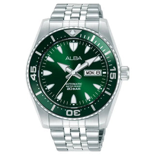 Alba AL4767X1 Ocean Arrow Automatic Sunburst Green Dial Stainless Steel Bracelet Men's Watch