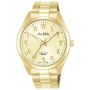 Alba-Alba ARX156X1 Standard Quartz Arabic Numerals Full Gold Stainless Steel Men's Watch-Wristbear-1