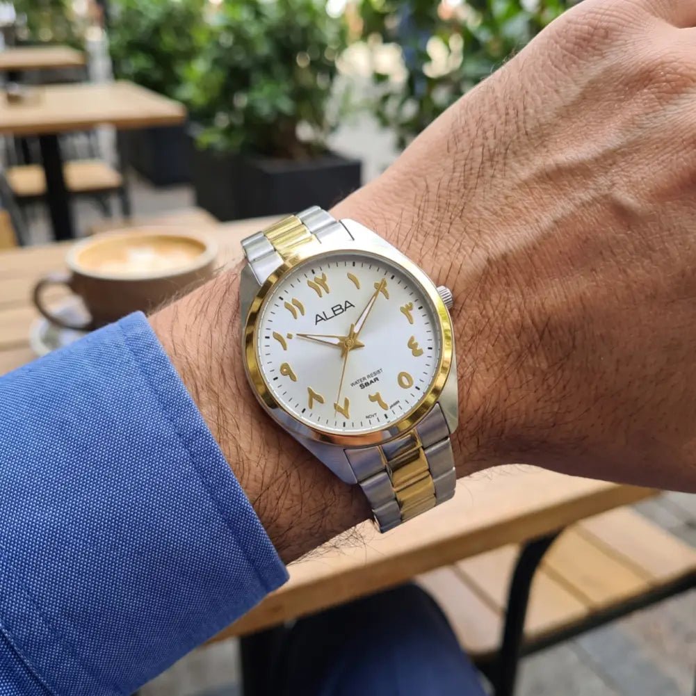 Alba-Alba Standard ARX158X1 Quartz White Dial Arabic Numerals Stainless Steel Men's Watch-Wristbear-2
