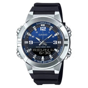Casio-Casio AMW-870A-2AV Analog-Digital Quartz Blue Gradient Dial Black Resin Strap Men's Watch-Wristbear-1