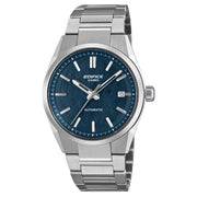Casio-Casio Edifice Automatic EFK-110D-2A Textured Blue Dial Stainless Steel Men's Watch-Wristbear-1