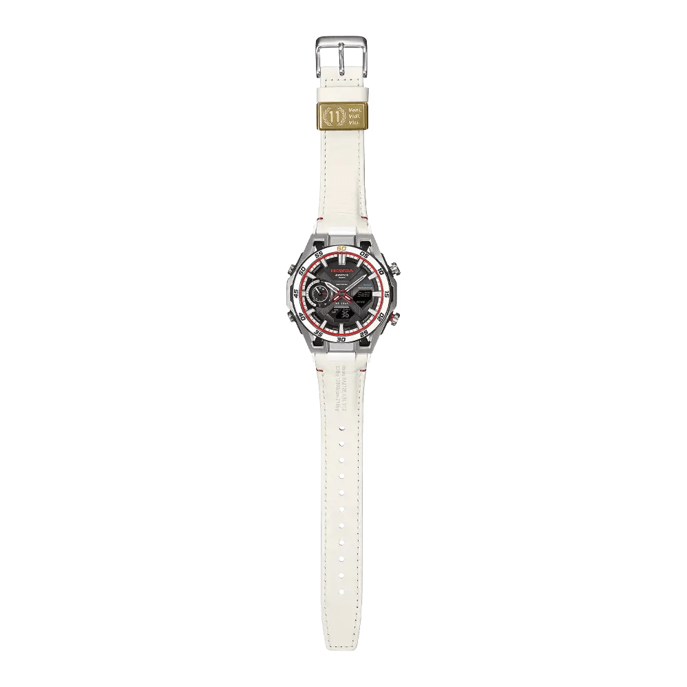 Casio-Casio Edifice ECB-2300HR-1A Honda 60th Anniversary Tough Solar Bluetooth Leather Strap Men's Watch-Wristbear-4