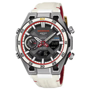 Casio-Casio Edifice ECB-2300HR-1A Honda 60th Anniversary Tough Solar Bluetooth Leather Strap Men's Watch-Wristbear-1