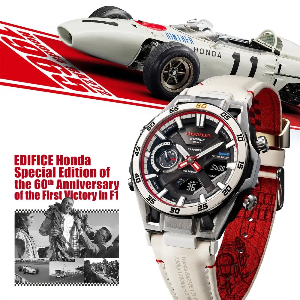 Casio-Casio Edifice ECB-2300HR-1A Honda 60th Anniversary Tough Solar Bluetooth Leather Strap Men's Watch-Wristbear-3