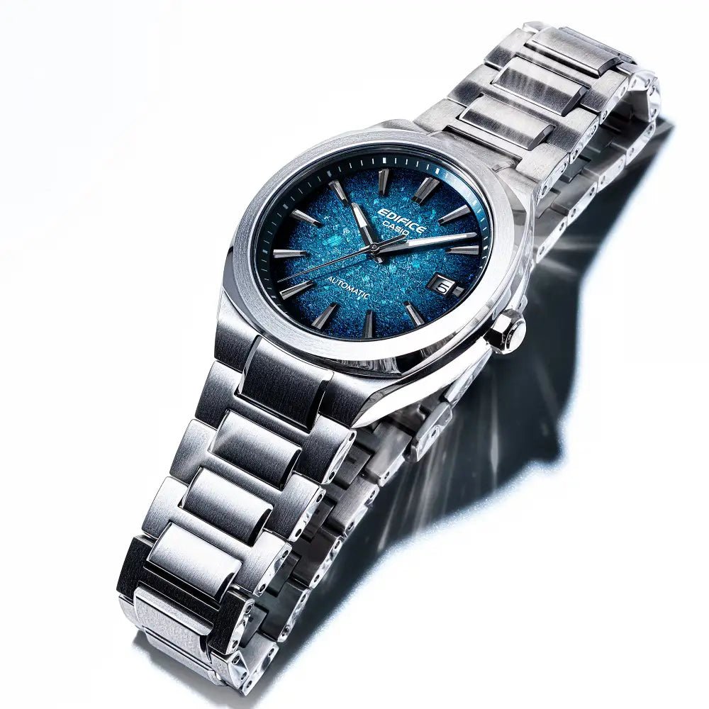 Casio-Casio Edifice EFK-200D-2A Automatic Blue Dial Stainless Steel Sapphire Men's Watch-Wristbear-4