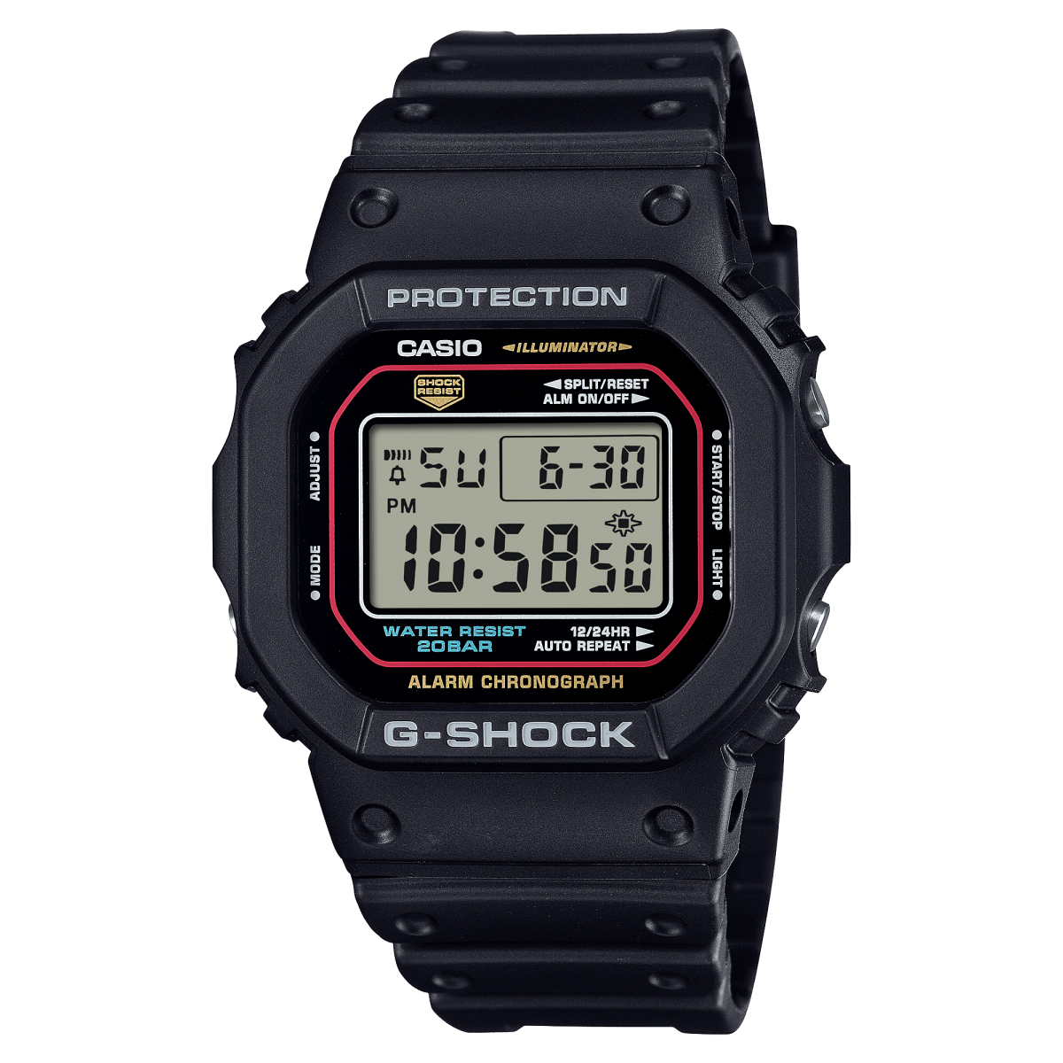 Casio G-Shock DW-5600RL-1D 5600 Series Digital Black Bio-Based Resin Watch - Wristbear-1