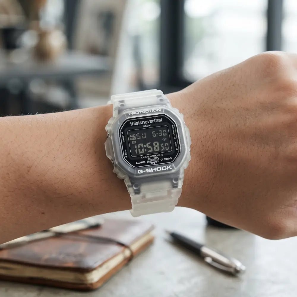 Casio G-Shock DW-5600TNT-7D thisisneverthat Collaboration White Transparent 200M Men's Watch – view 2