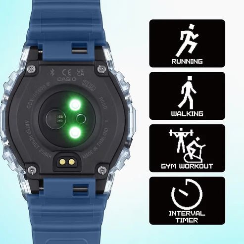 Casio-Casio G-Shock G-Lide GBX-H5600-2D Heart Rate Bluetooth Solar-Assisted Digital Blue Watch-Wristbear-6