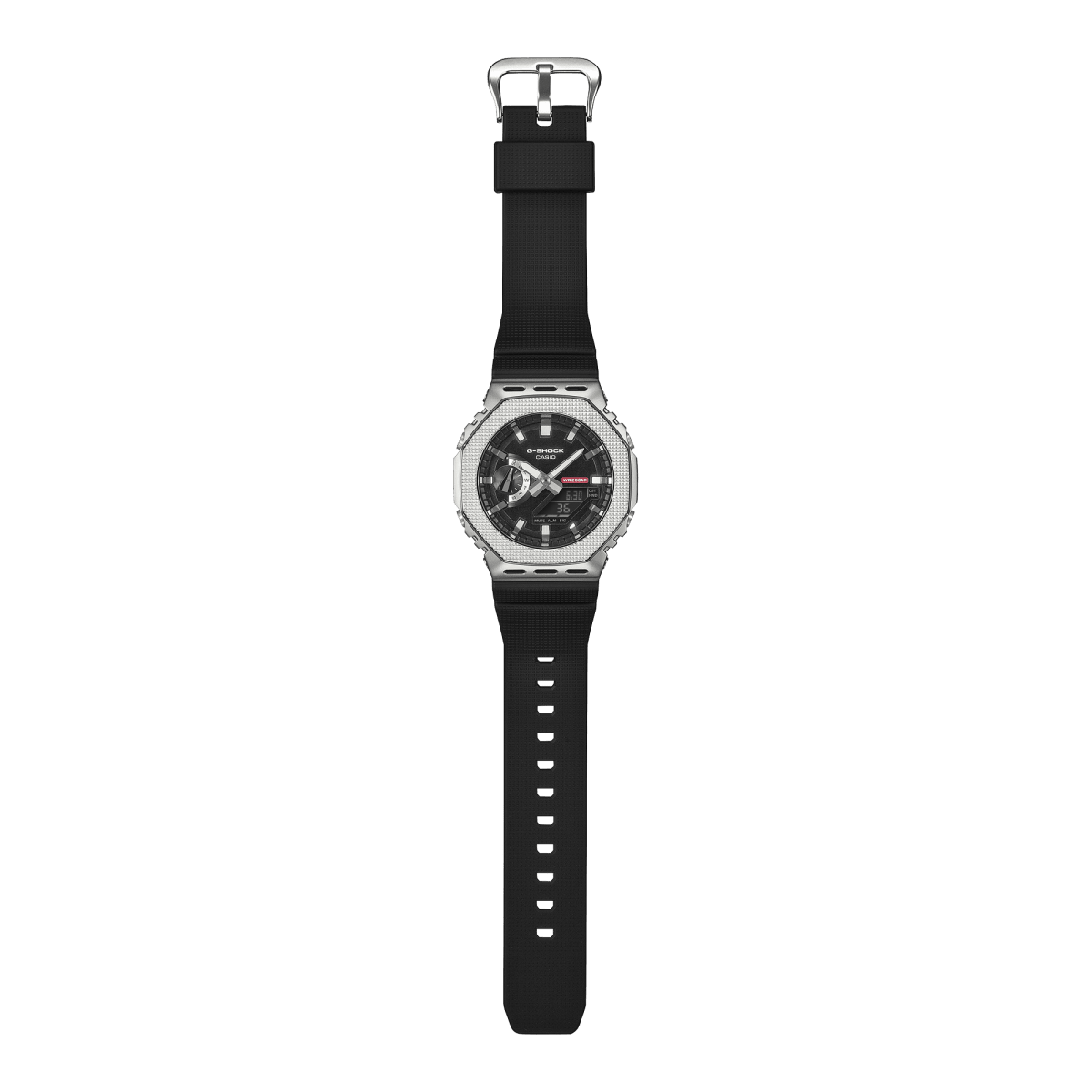 Casio G-Shock G-Steel GM-2100M-1A Industrial Metal Analog-Digital Black Dial Stainless Steel Bezel Watch - Wristbear-2