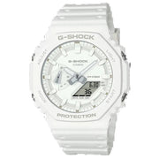 Casio-Casio G-Shock GA-2100-7A7 Carbon Core Guard Analog-Digital White Dial Watch-Wristbear-1