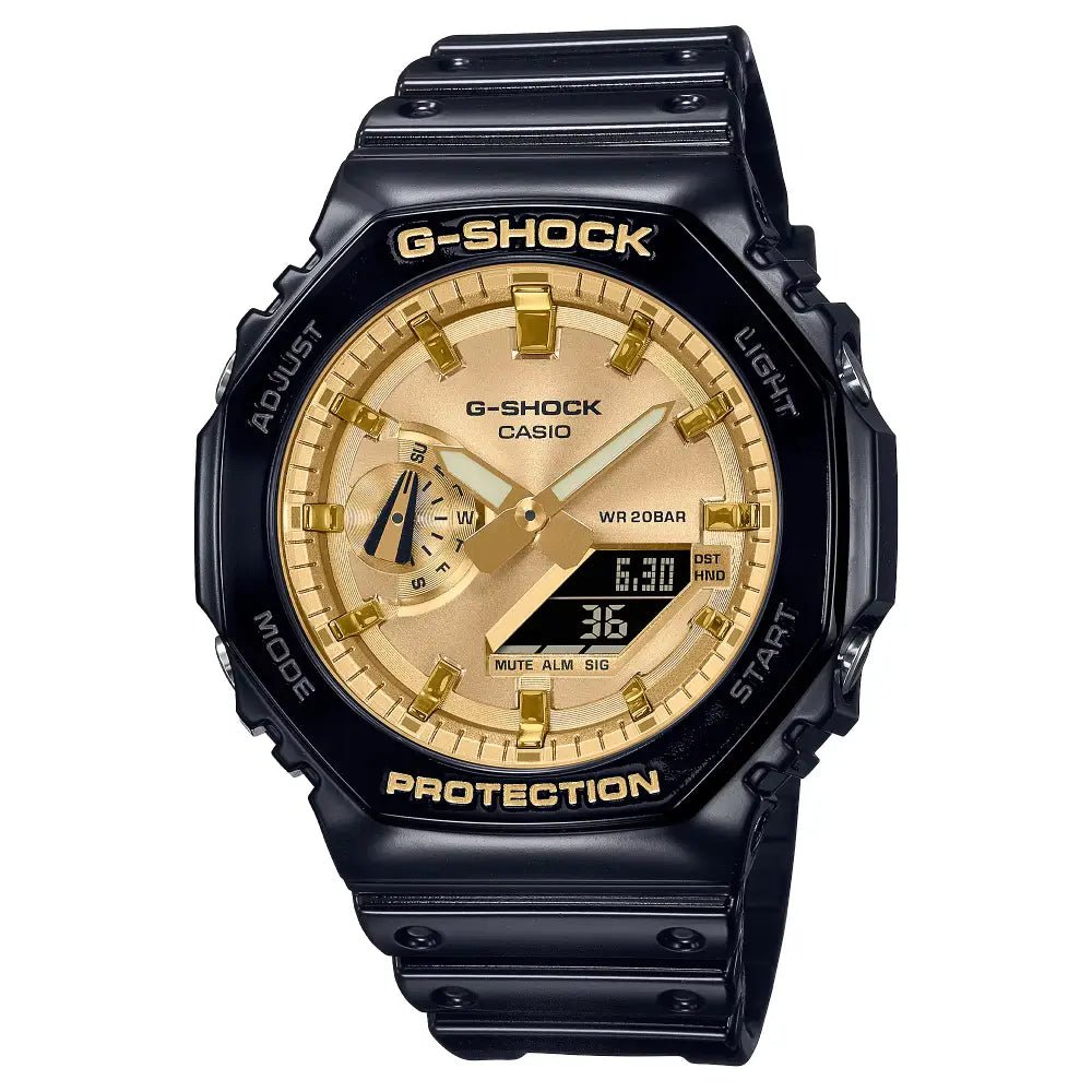 Casio-Casio G-Shock GA-2100GB-1A Carbon Core Guard Analog-Digital Gold Dial Men's Watch-Wristbear-1