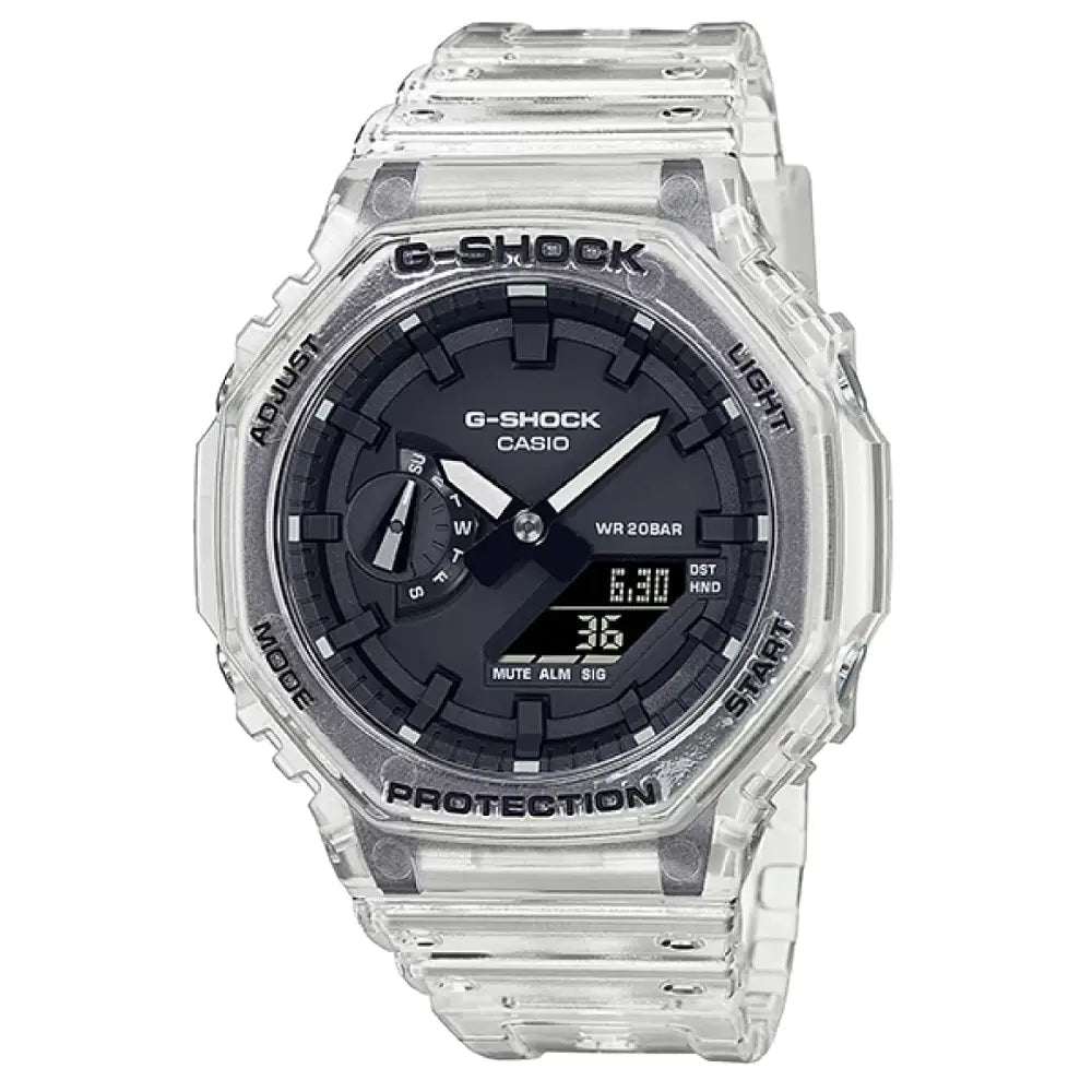 Casio-Casio G-Shock GA-2100SKE-7A Carbon Core Guard Analog-Digital Black Dial Men's Watch-Wristbear-1