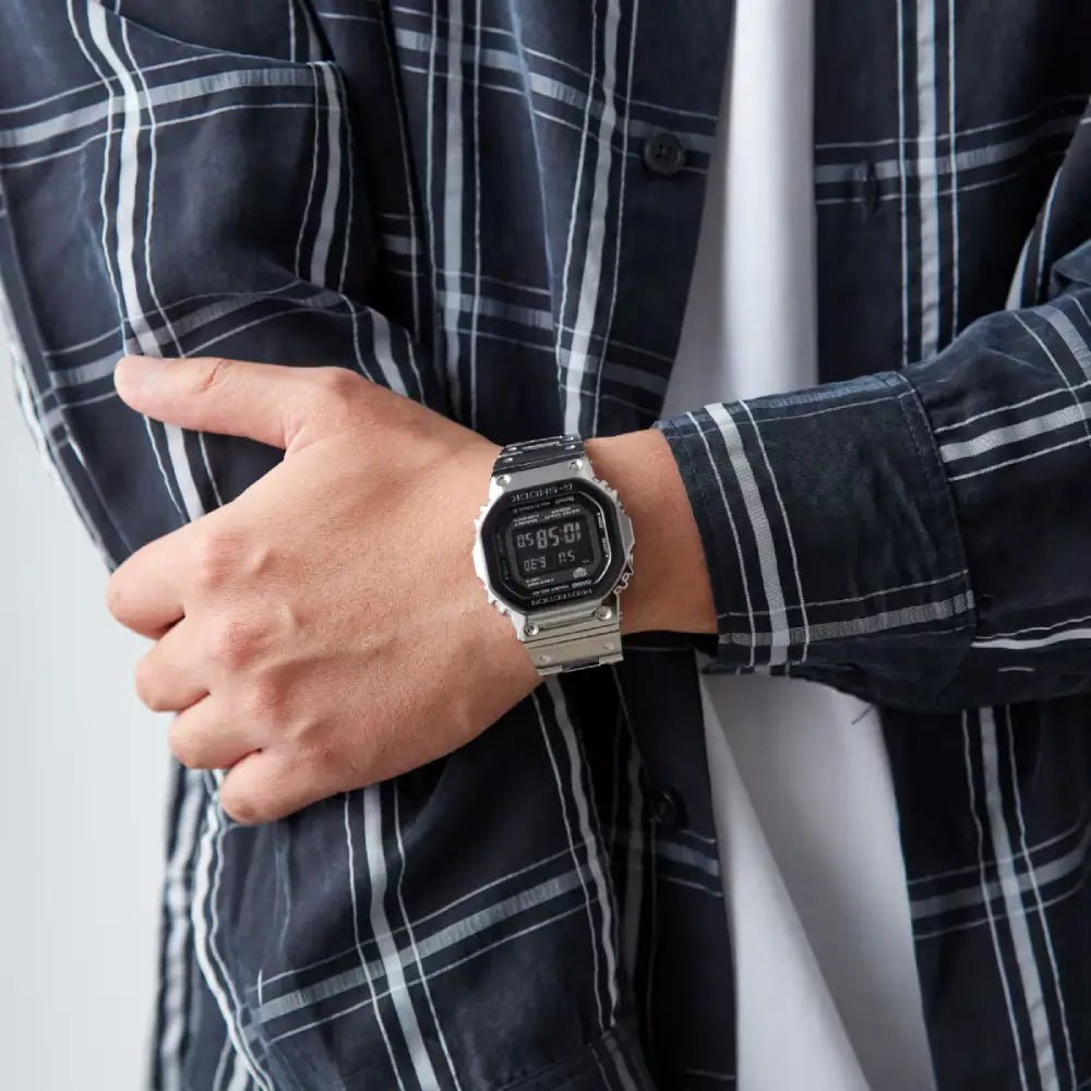 Casio-Casio G-Shock GMW-B5000BT-1DR Full Metal Bluetooth Tough Solar Watch-Wristbear-2