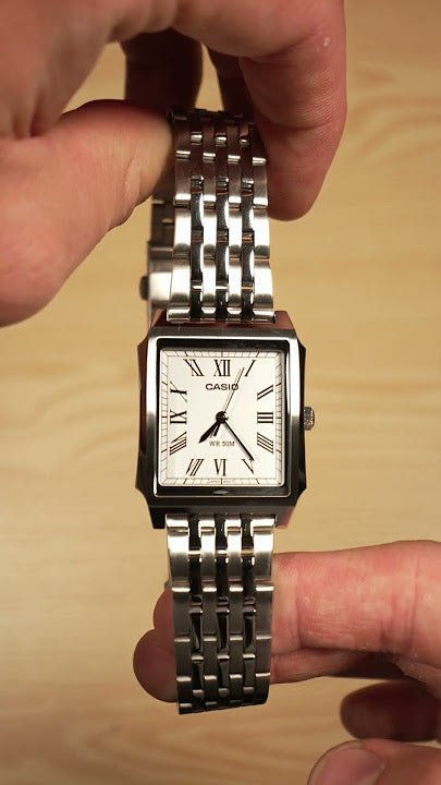 Casio-Casio MTP-B190D-7BV Classic Stainless Steel Men's Watch White-Wristbear-4