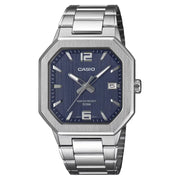 Casio-Casio MTP-B195D-2A Quartz Blue Dial Stainless Steel Men's Watch-Wristbear-1