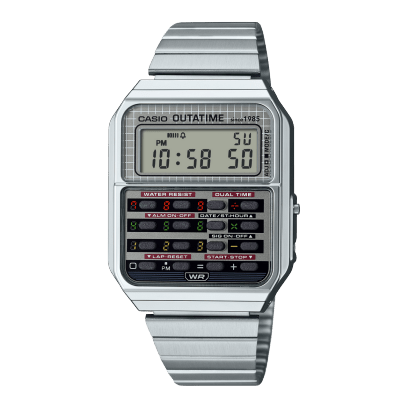 Casio Vintage Back to the Future "DeLorean Edition" CA-500WEBF-1A Quartz Silver - shop_name CasioCA-500WEBF-1A
