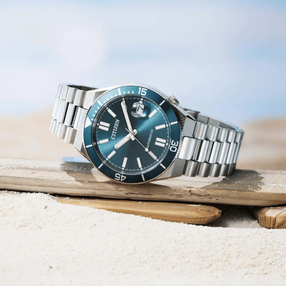 Citizen-Citizen NJ0231-56L Tsuyosa Shore Blue Dial Automatic Stainless Steel Men's Watch-Wristbear-3