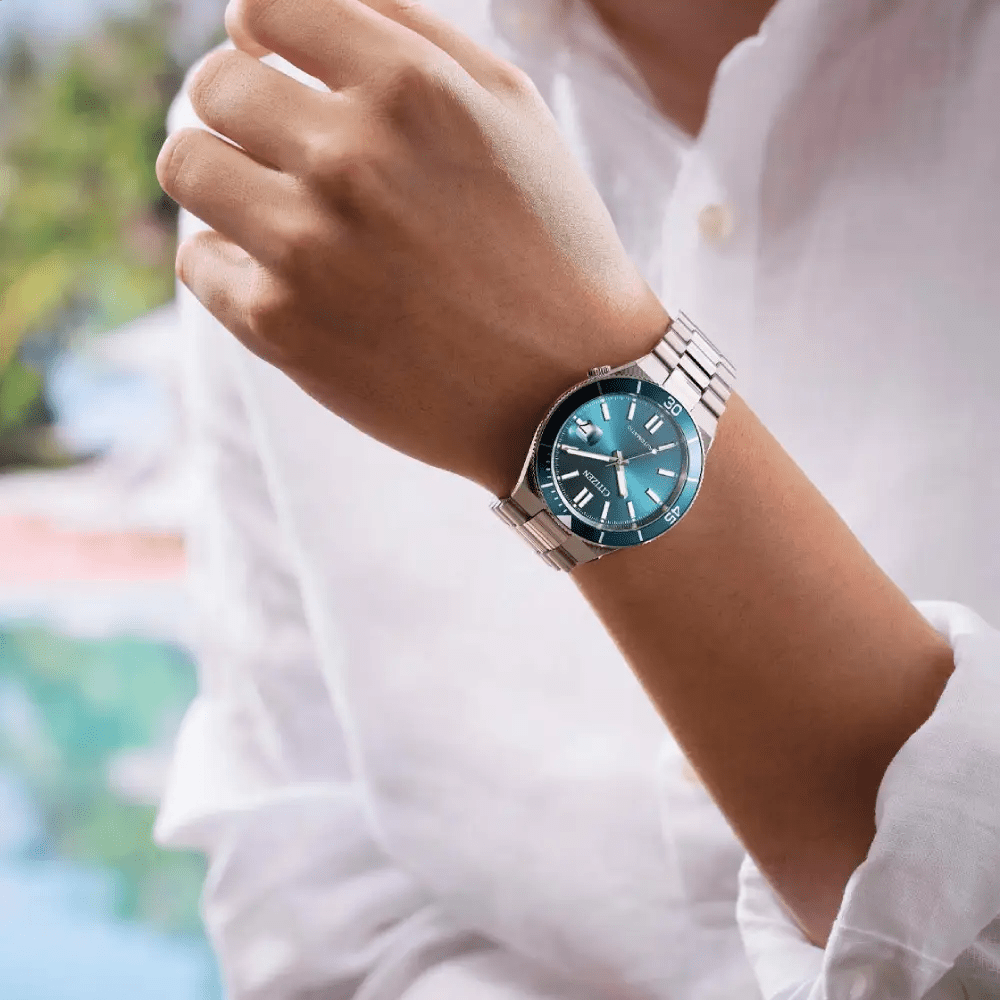 Citizen-Citizen NJ0231-56L Tsuyosa Shore Blue Dial Automatic Stainless Steel Men's Watch-Wristbear-2