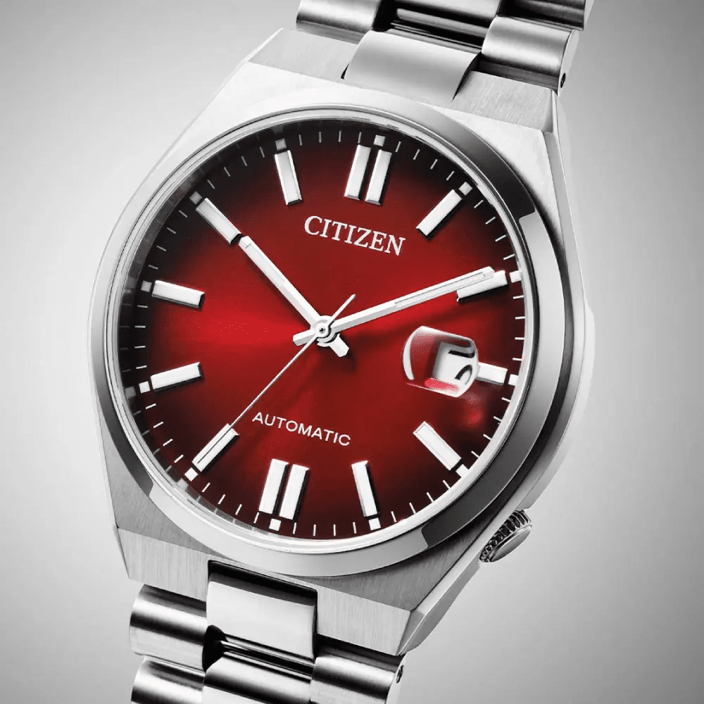 Citizen-Citizen Tsuyosa NJ0150-56W Automatic Burgundy Red Dial Sapphire Stainless Steel Men's Watch-Wristbear-4