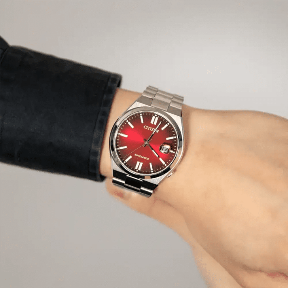 Citizen-Citizen Tsuyosa NJ0150-56W Automatic Burgundy Red Dial Sapphire Stainless Steel Men's Watch-Wristbear-2