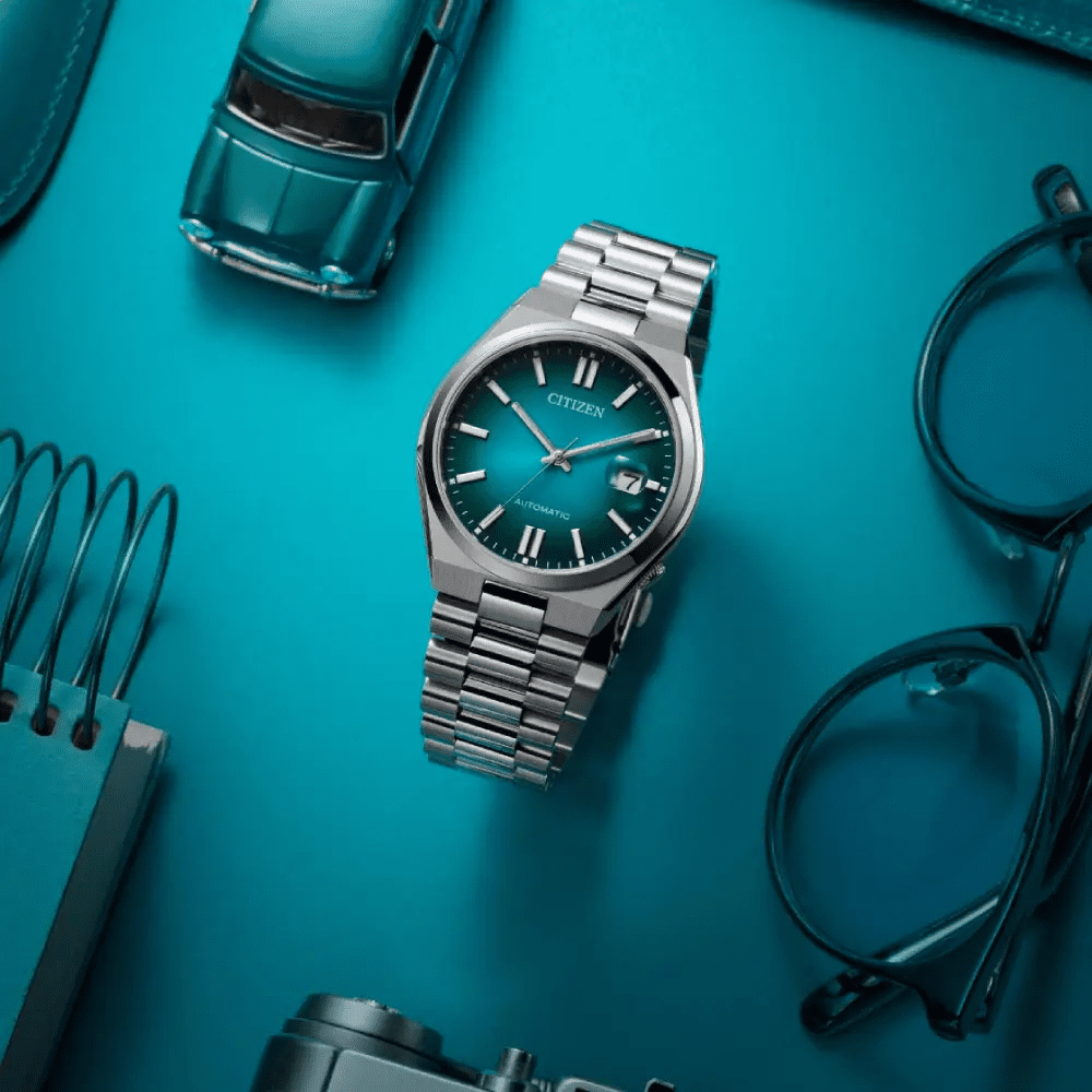 Citizen-Citizen Tsuyosa NJ0151-88X Automatic Turquoise Dial Stainless Steel Men's Watch-Wristbear-6