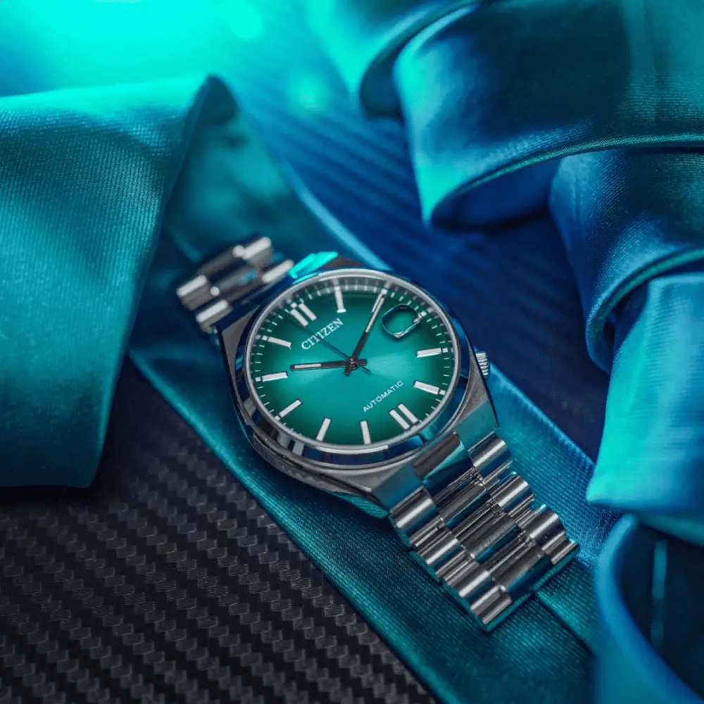 Citizen-Citizen Tsuyosa NJ0151-88X Automatic Turquoise Dial Stainless Steel Men's Watch-Wristbear-3