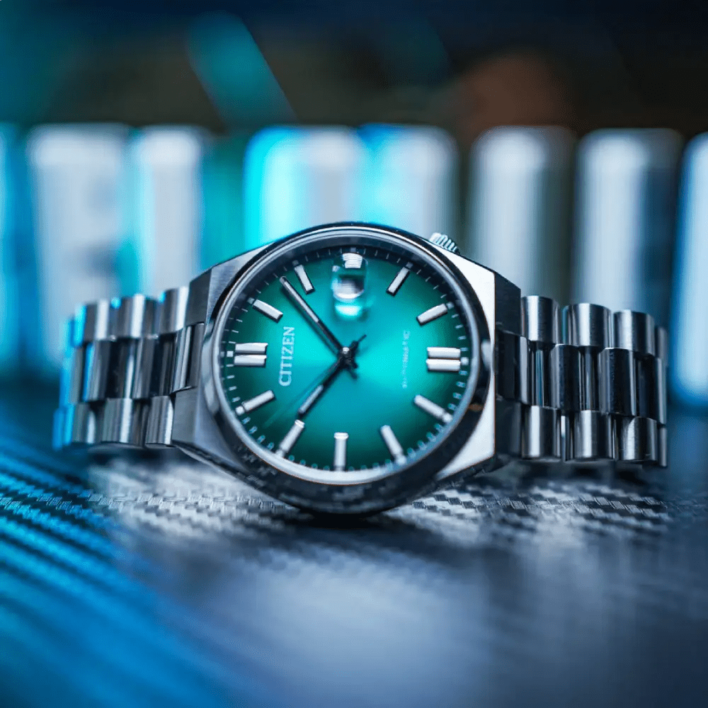 Citizen-Citizen Tsuyosa NJ0151-88X Automatic Turquoise Dial Stainless Steel Men's Watch-Wristbear-5