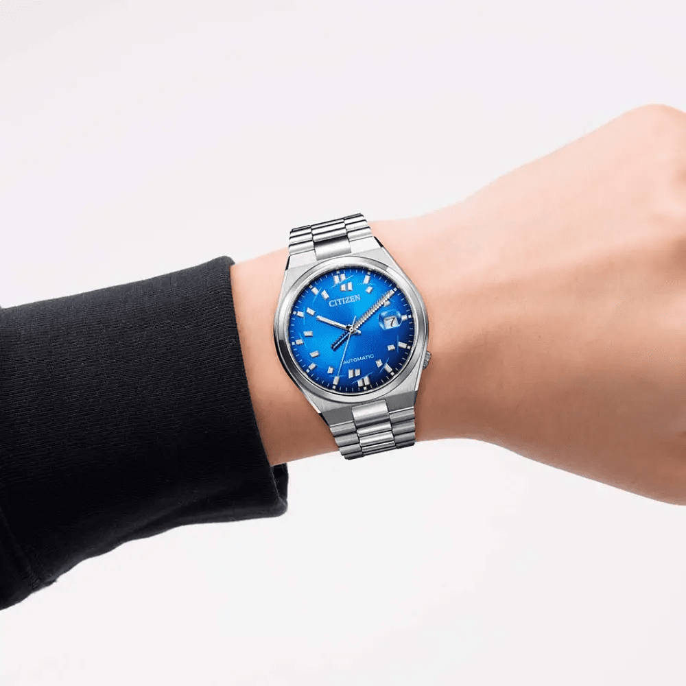 Citizen-Citizen Tsuyosa x Seconde/Seconde NJ0157-81L Automatic Blue Dial Stainless Steel Limited Edition Watch-Wristbear-2