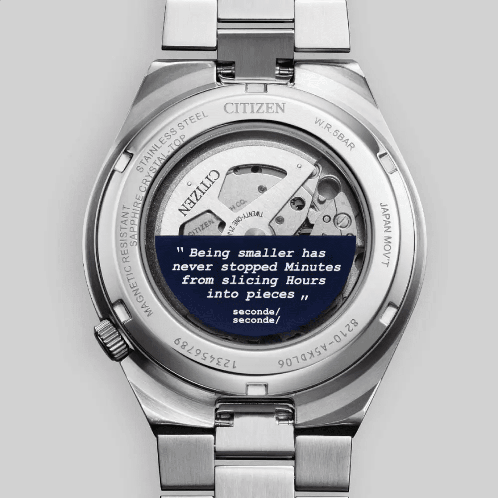 Citizen-Citizen Tsuyosa x Seconde/Seconde NJ0157-81L Automatic Blue Dial Stainless Steel Limited Edition Watch-Wristbear-5