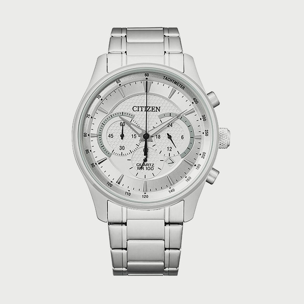Citizen AN8190-51A Chronograph Quartz White Dial Stainless Steel Men's Watch - shop_name CitizenAN819051A