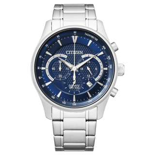 Citizen AN8190-51L Chronograph Quartz Blue Dial Stainless Steel Men's Watch