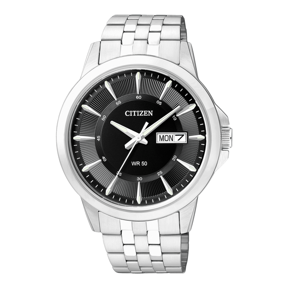 Citizen BF2011-51E Quartz Black Dial Stainless Steel Men's Watch - shop_name CitizenBF2011-51E