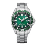 Citizen-Citizen Promaster "Marine" Diver's 200M BN0269-50W Eco-Drive Green Dial Stainless Steel Men's Watch-Wristbear-1