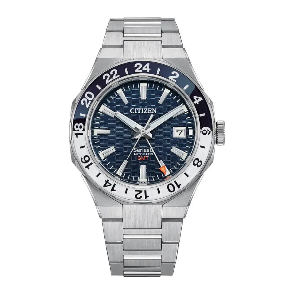 Citizen Series 8 NB6034-58L Automatic GMT Blue Dial Stainless Steel Men's Watch - shop_name CitizenNB6034-58L