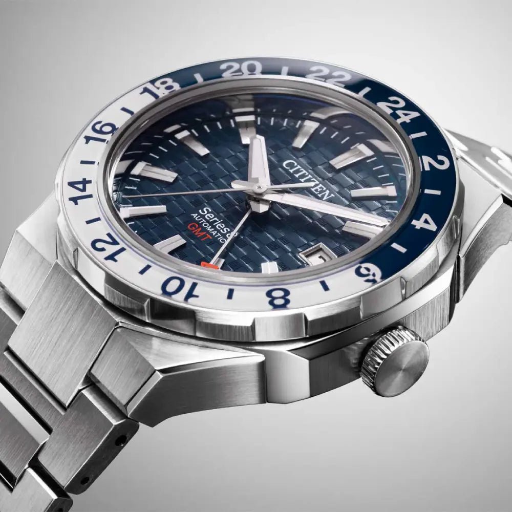 Citizen Series 8 NB6034-58L Automatic GMT Blue Dial Stainless Steel Men's Watch - shop_name CitizenNB6034-58L