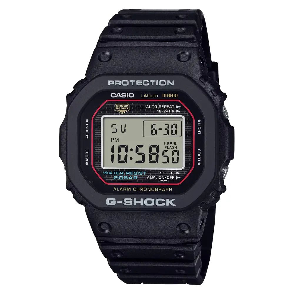 G-Shock-Casio G-Shock DW-5000R-1A Origin Digital Black Dial Resin Band Men's Watch-Wristbear-1